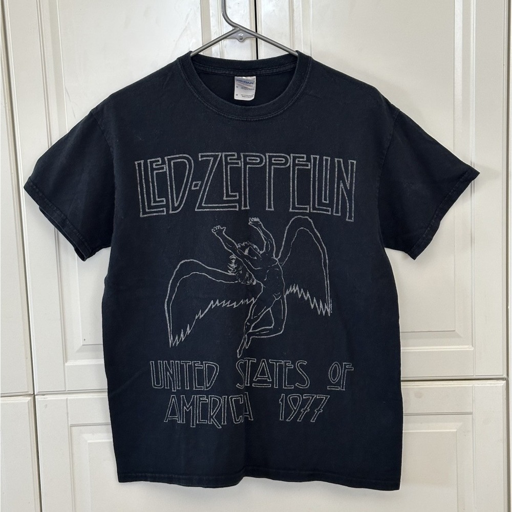 Vintage Y2K Led Zeppelin United States Of America 1977 Shirt Size Medium